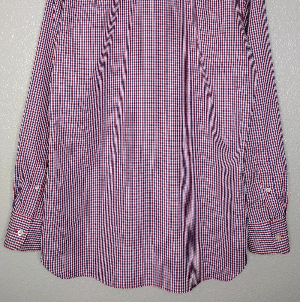 J. Crew 80's 2-Ply Wrinkle Free Checkered Casual Button Down Shirt Sz M